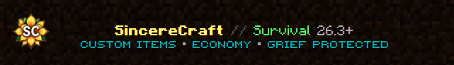 SincereCraft Banner